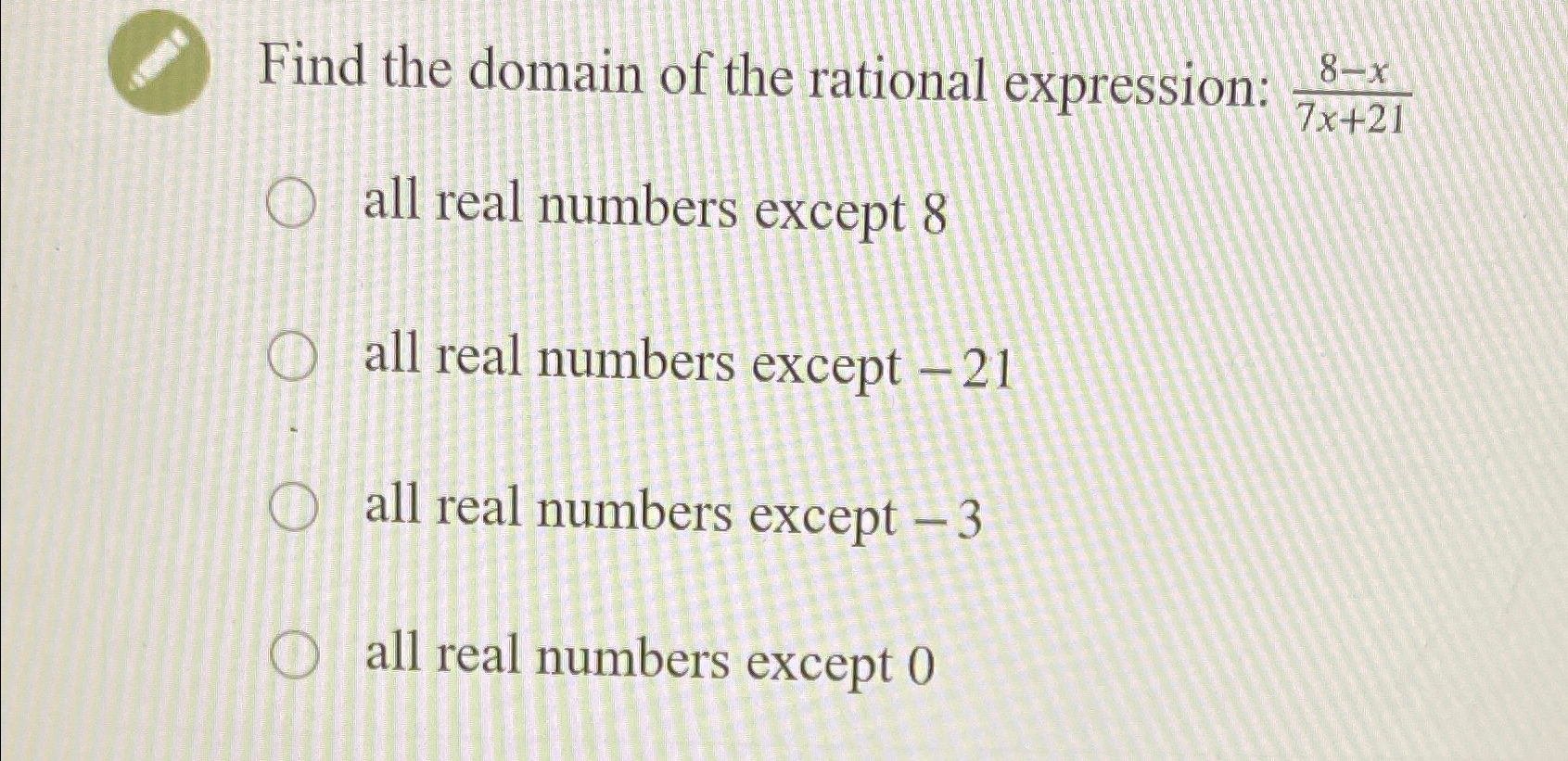 find the domain of the rational expression x 3 2x 8