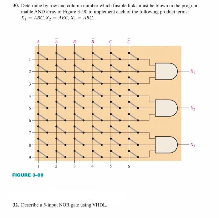 Solved 30. Determine by row and column number which fusible | Chegg.com