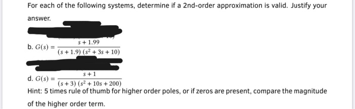 Solved For each of the following systems, determine if a | Chegg.com