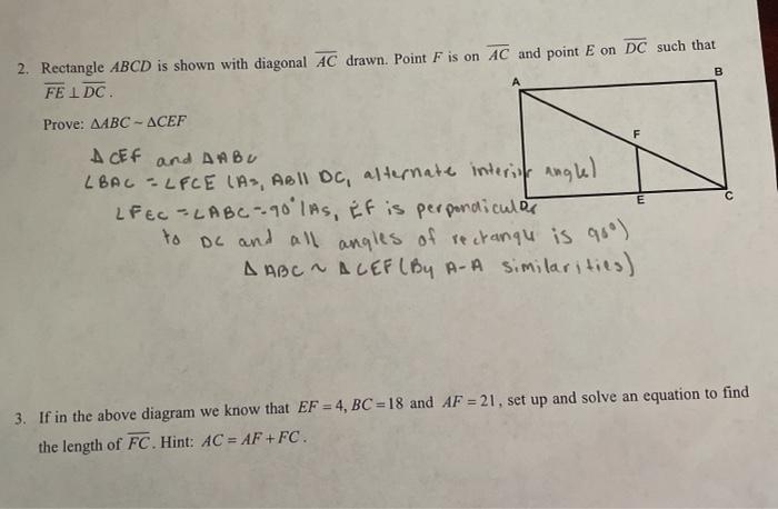 Solved 3 If In The Above Diagram We Know That Ef 4 Chegg Com