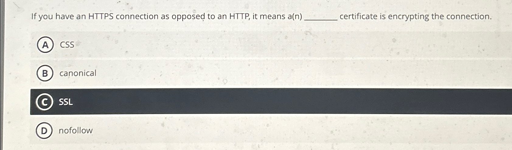 Solved If you have an HTTPS connection as opposed to an | Chegg.com