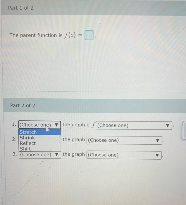 Solved A function g is given. Identify the parent function. | Chegg.com