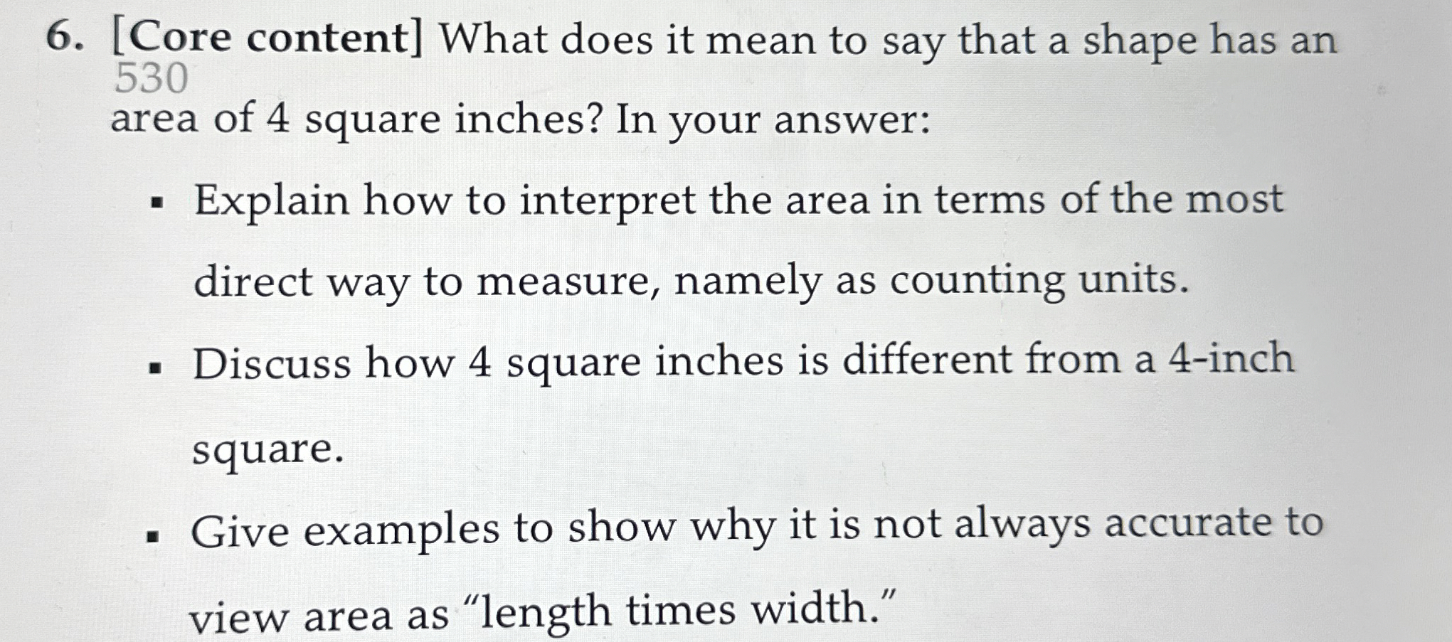 Solved [Core content] ﻿What does it mean to say that a shape | Chegg.com