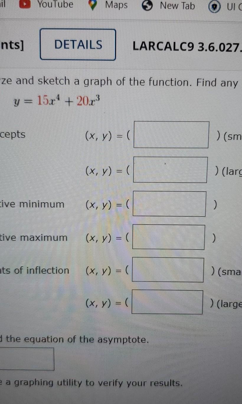 Solved Points] DETAILS LARCALC9 3.6.02. Analyze and sketch a | Chegg.com