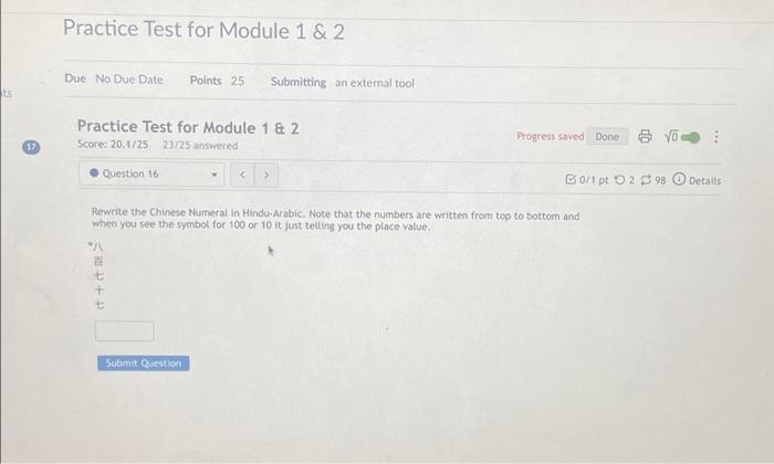 Solved ts 17 Practice Test for Module 1 & 2 Due No Due Date | Chegg.com