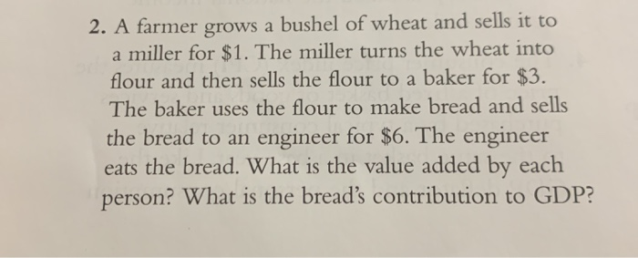 Solved 2. A Farmer Grows A Bushel Of Wheat And Sells It To A | Chegg.com