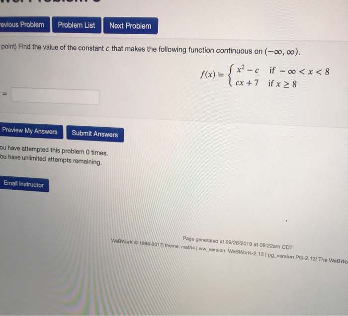 Solved W3: Problem Previous Problem Problem List Next | Chegg.com