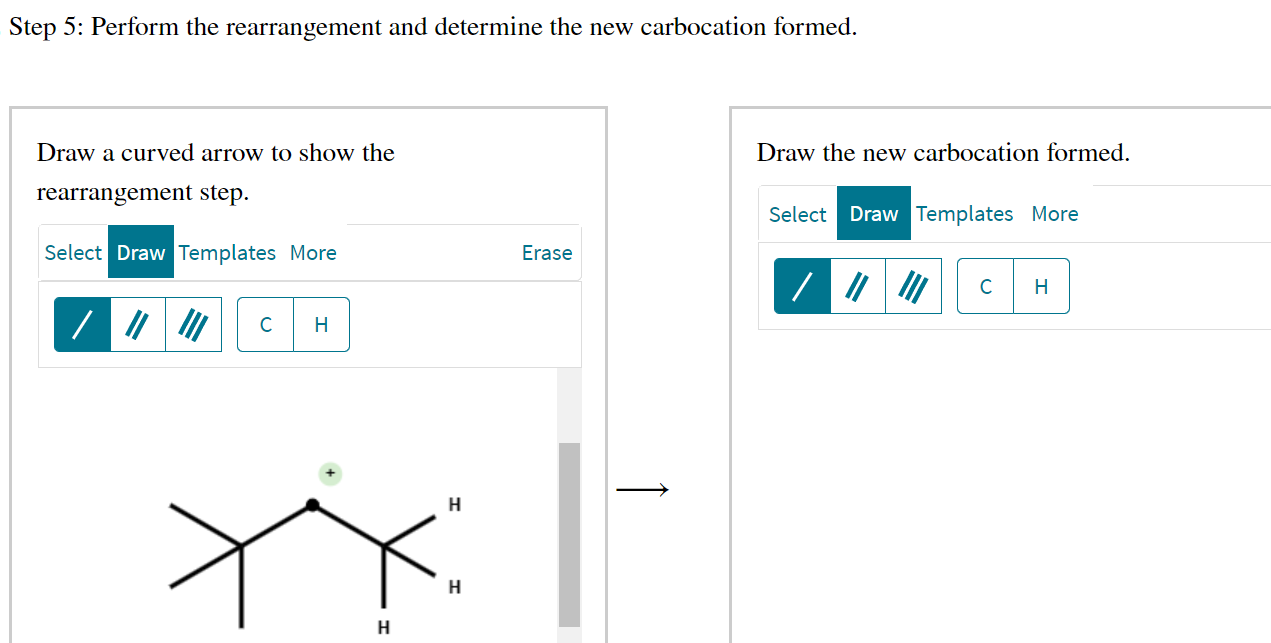 Solved Step 5: Perform the rearrangement and determine the | Chegg.com