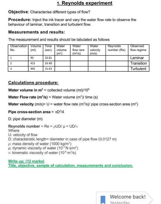 solved-1-reynolds-experiment-objective-characterise-chegg