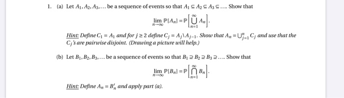 Solved 2 Let A1 A2 A3 Be A Sequence Of Events So That 8593