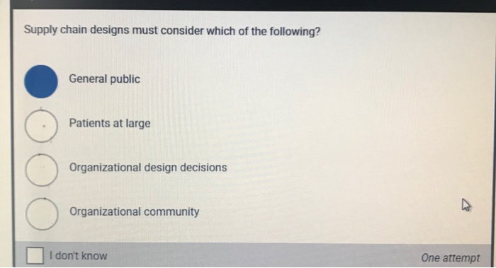 Solved Supply Chain Designs Must Consider Which Of The | Chegg.com