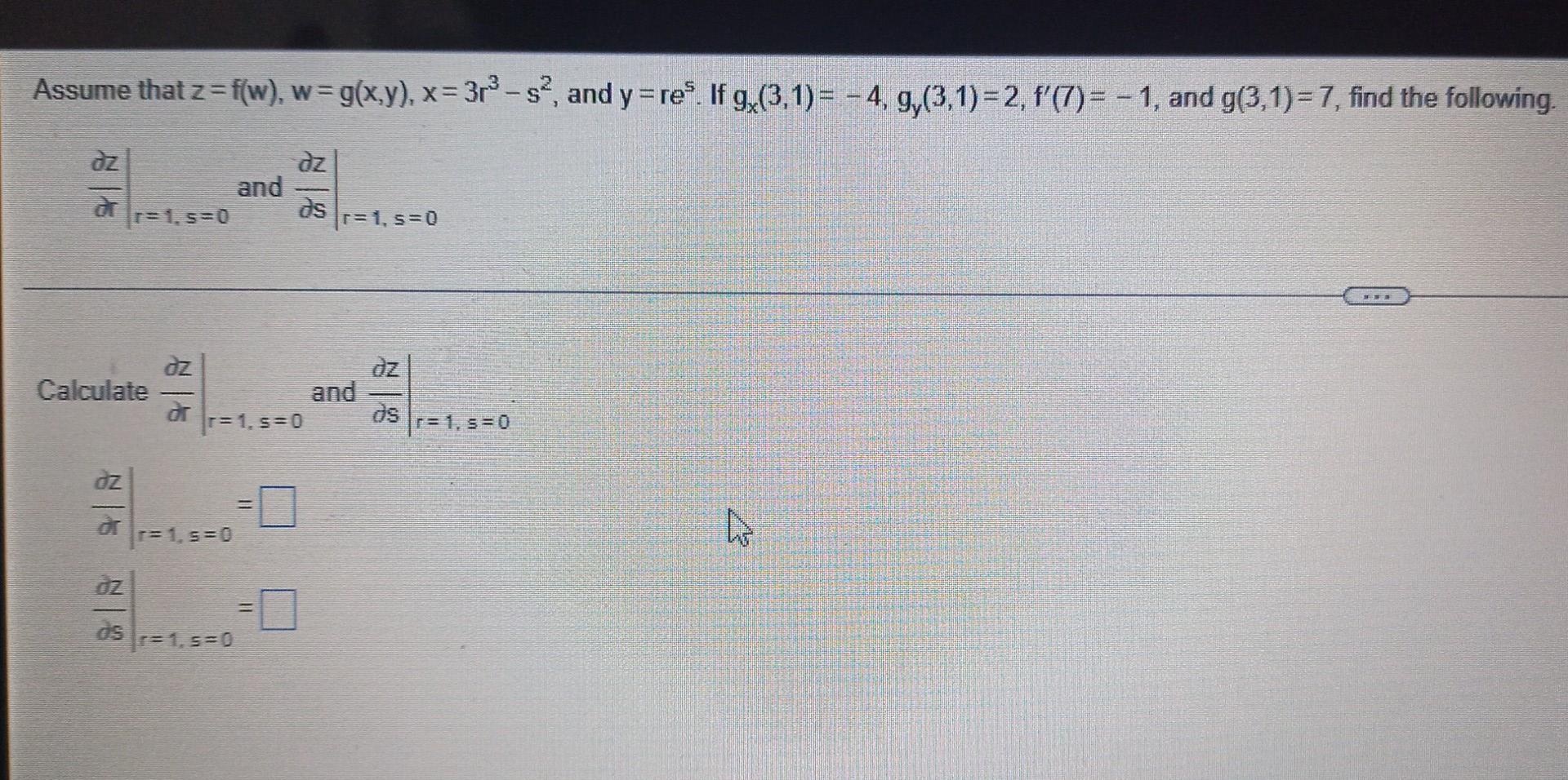 Solved Assume That Z F W W G X Y X 3rº S2 And Y Re