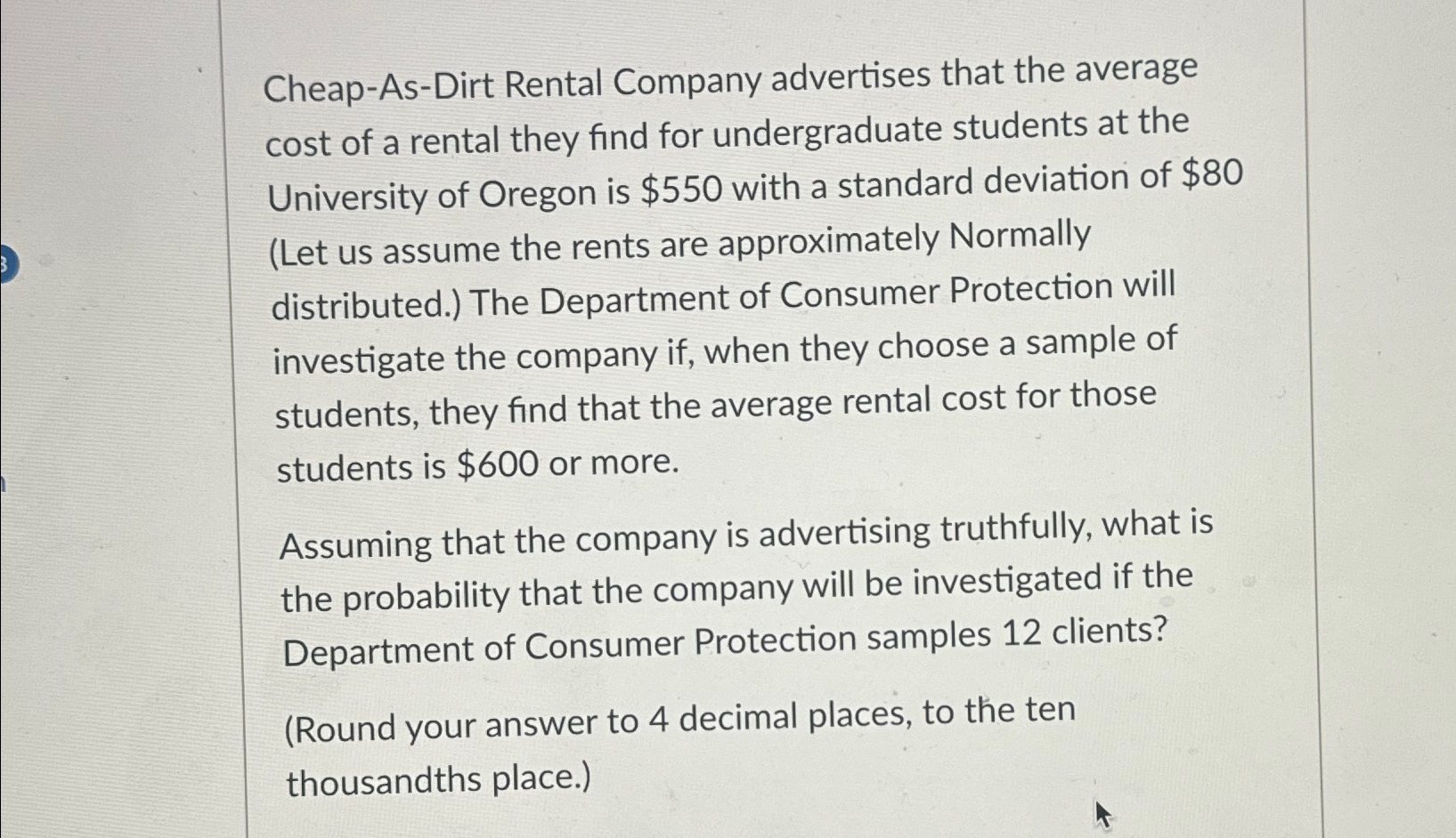 Solved CheapAsDirt Rental Company advertises that the