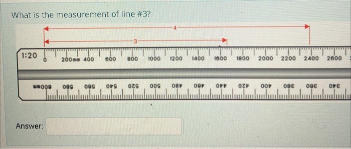 Solved What is the measurement of line #3?What is the | Chegg.com