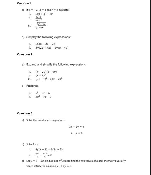 Solved Question 1 A Ifp 2 Q 4 And R 3 Evaluate I Chegg Com