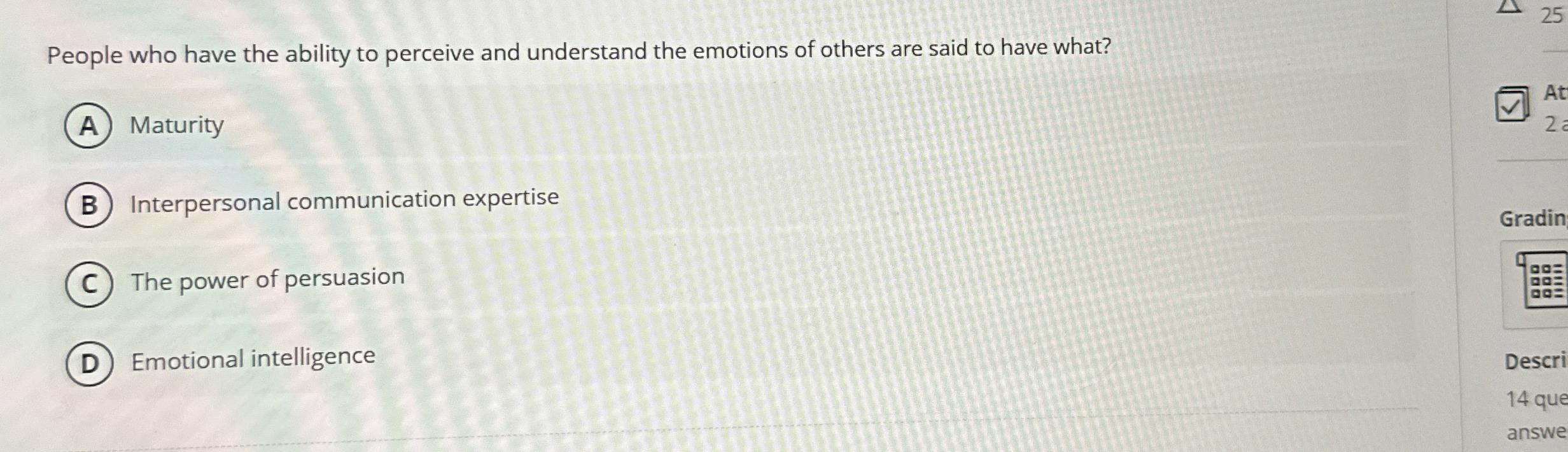 People who have the ability to perceive and | Chegg.com