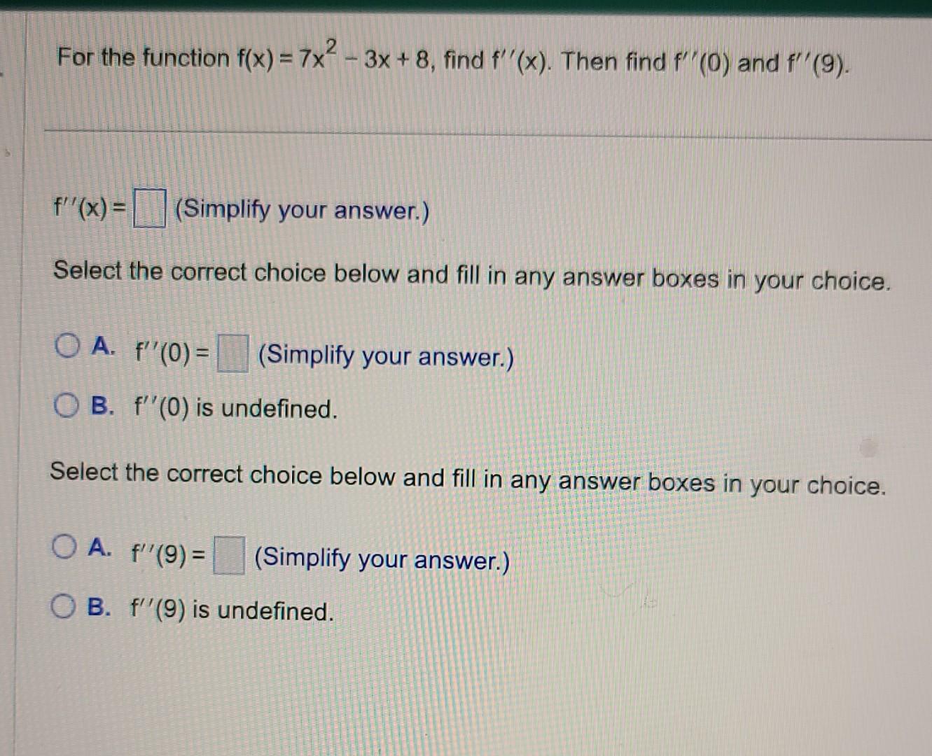 solved-for-the-function-f-x-7x2-3x-8-find-f-x-then-chegg