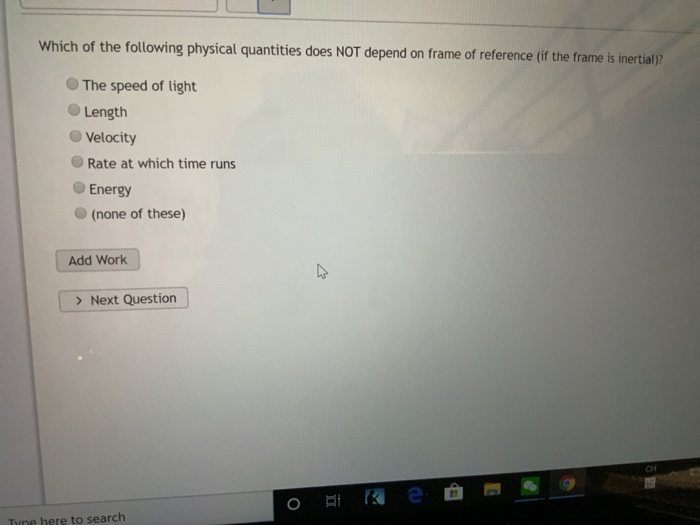 Solved Which Of The Following Physical Quantities Does NOT | Chegg.com