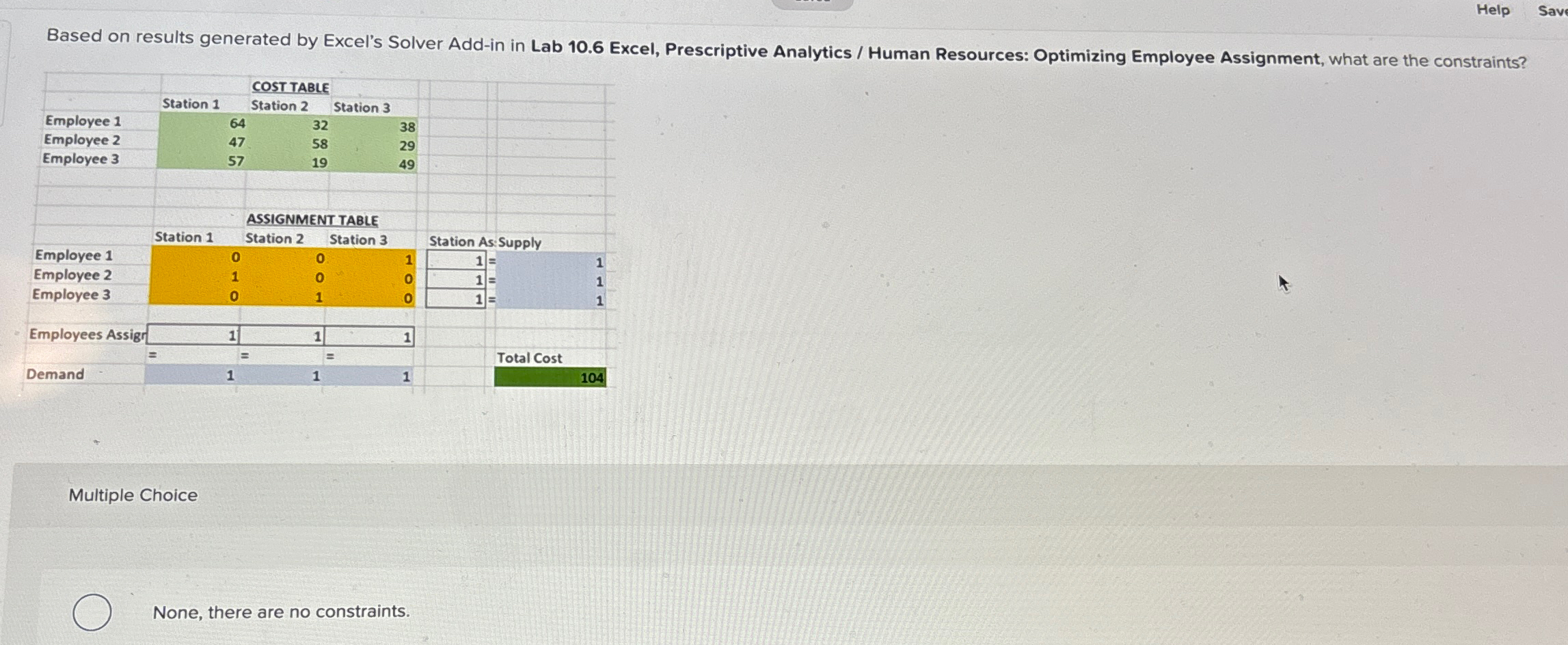 Solved based on results generated by excels solver add in in | Chegg.com