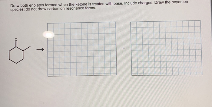 Draw Both Enolates Formed When The Ketone Is Treated Chegg 