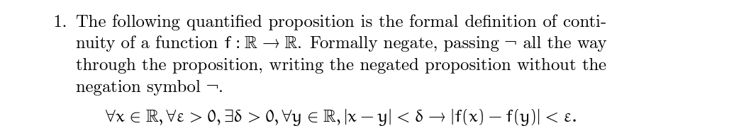 Solved 1. The following quantified proposition is the formal | Chegg.com