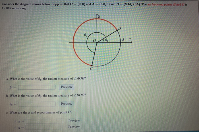 Solved Consider The Diagram Shown Below Suppose That O (0, | Chegg.com