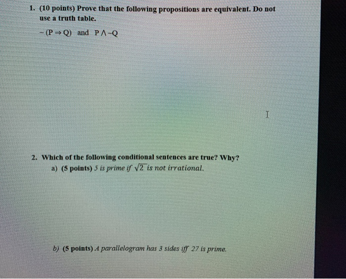 Solved 1. (10 points) Prove that the following propositions | Chegg.com