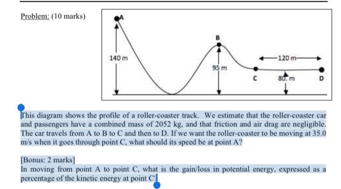 Solved Problem 10 marks 140 m 120 m 95 m 80 m This Chegg