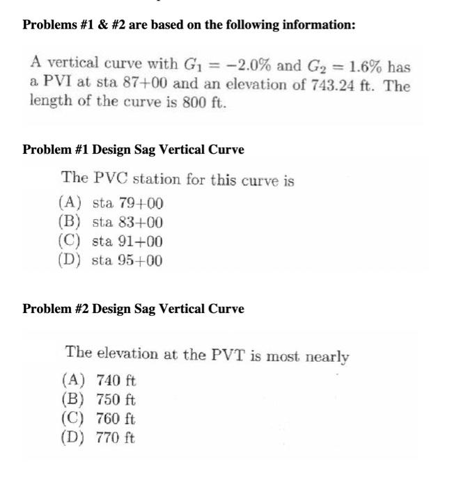 Solved Problems \#1 \& \#2 are based on the following | Chegg.com