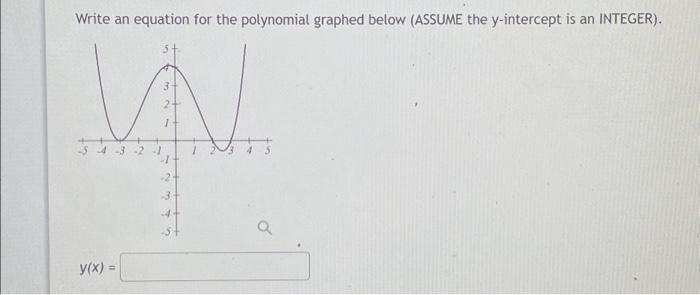 Solved Write an equation for the polynomial graphed below | Chegg.com