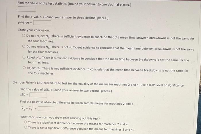 Solved To test for any significant difference in the number | Chegg.com