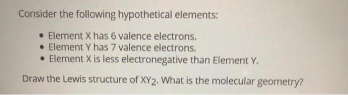 Solved Consider The Following Hypothetical Elements: • | Chegg.com