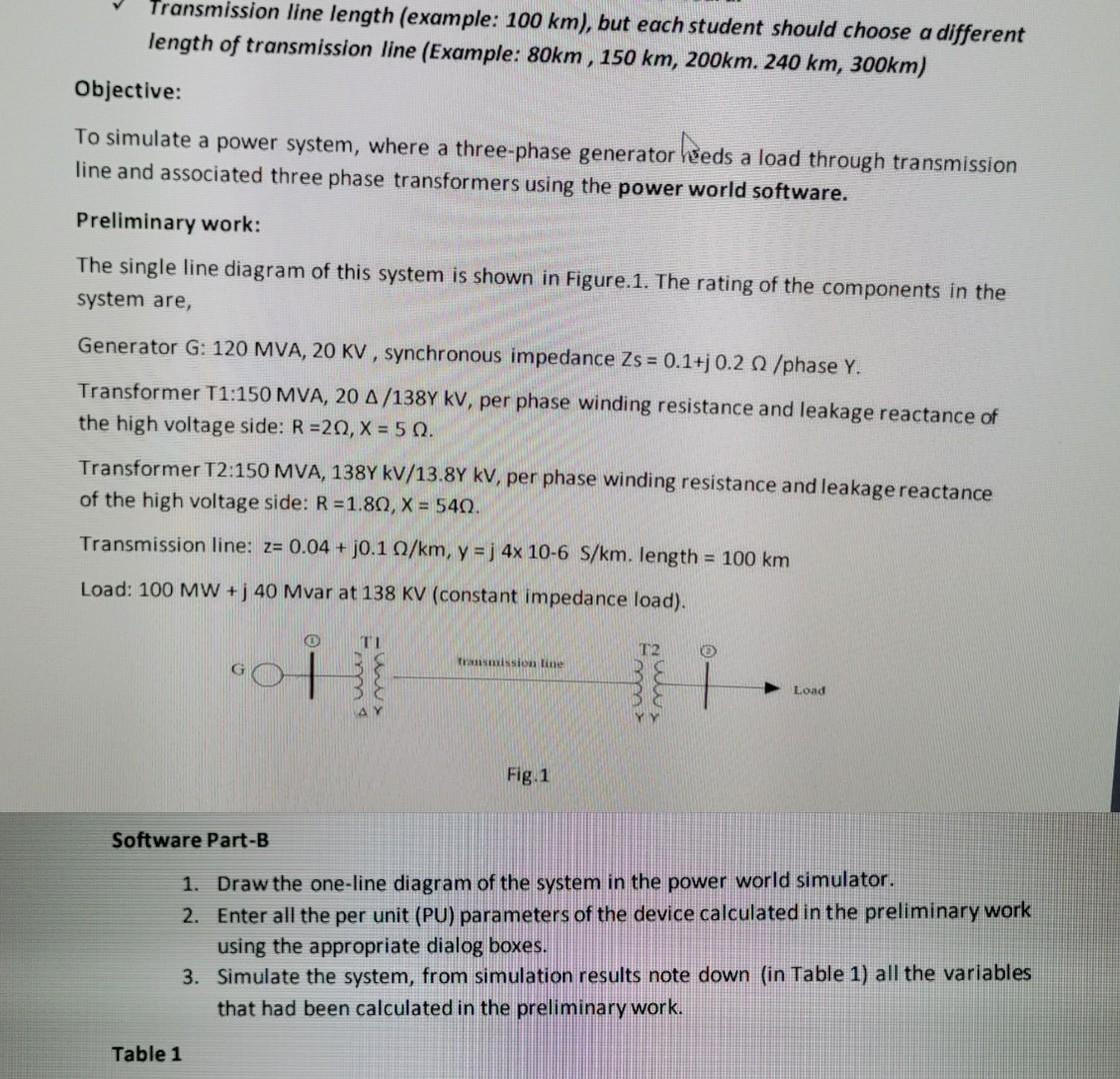 Solved length of transmission line (Example 80 km,150
