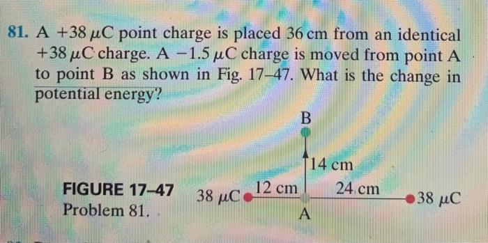 Solved A point charge is placed 36 cm from an identical | Chegg.com