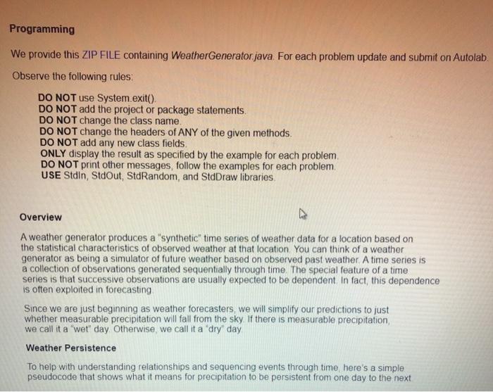Solved Programming We provide this ZIP FILE containing