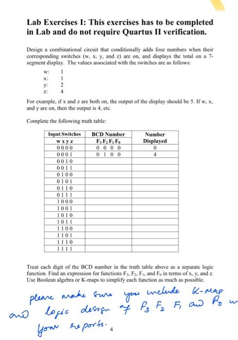 Solved Lab Exercises I: This exercises has to be completed | Chegg.com