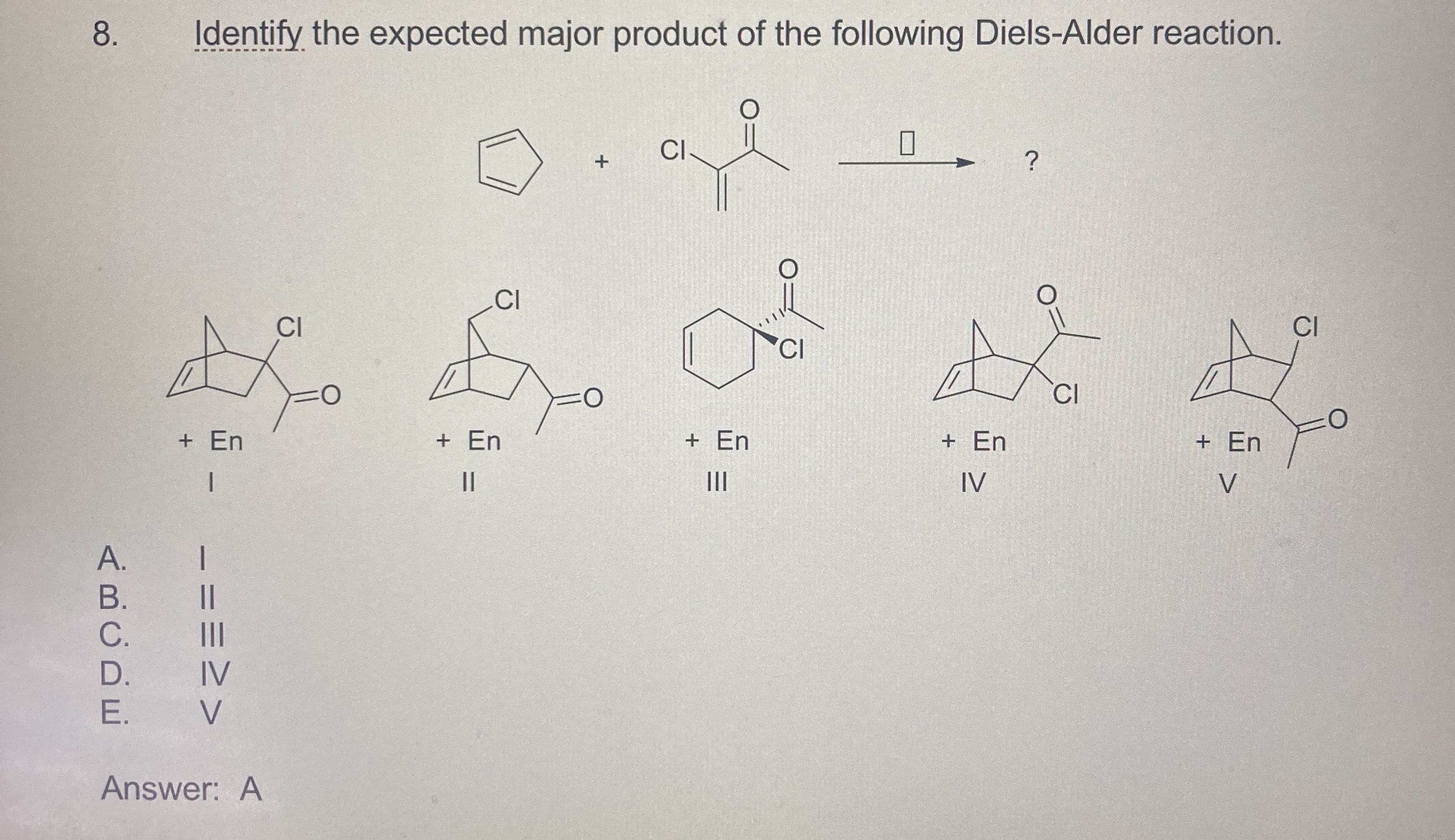 Solved Identify the expected major product of the following | Chegg.com