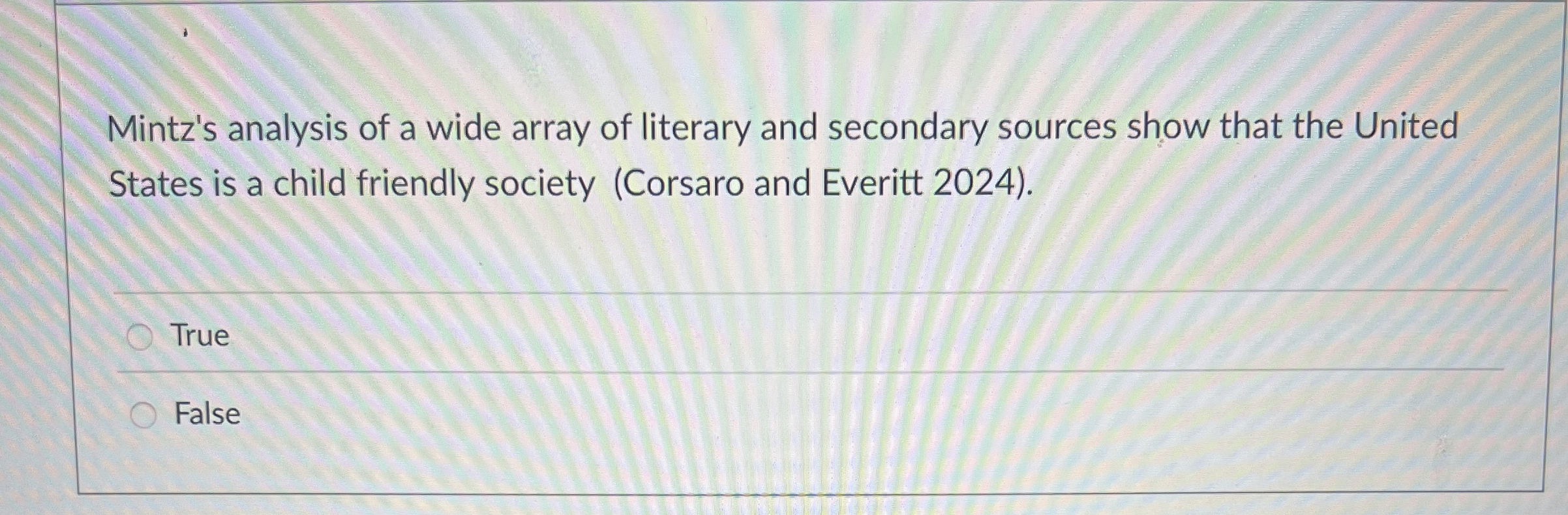 Solved Mintz's analysis of a wide array of literary and