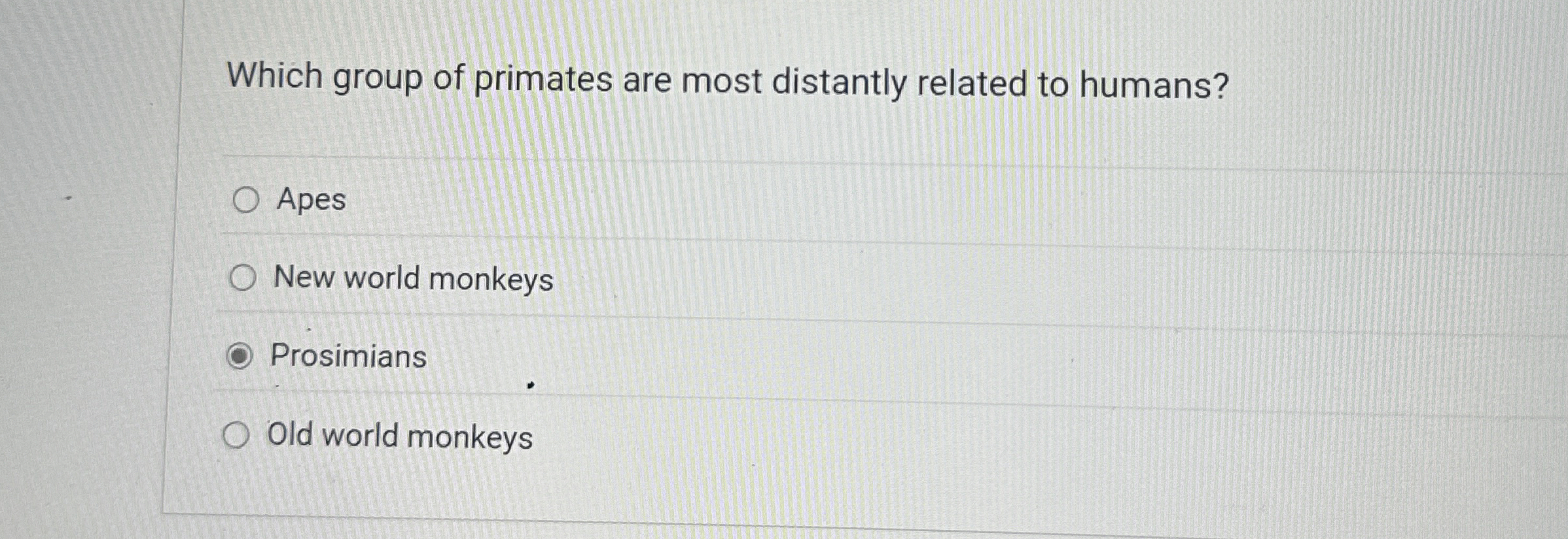 Solved Which group of primates are most distantly related to | Chegg.com