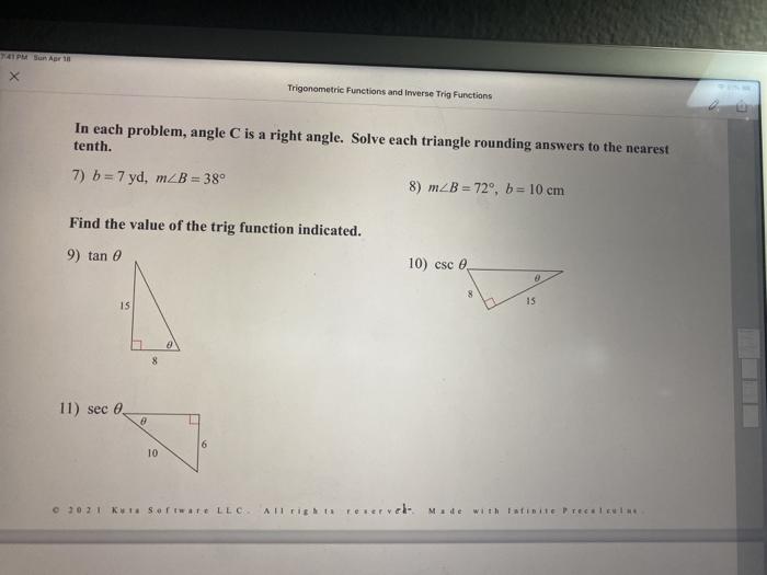 Solved T41PM Sun Art х Trigonometric Functions and Inverse | Chegg.com