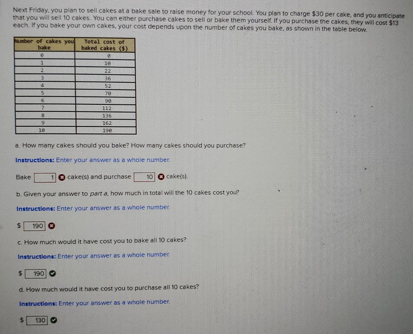 Solved Next Friday. you plan to sell cakes at a bake sale to
