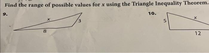 triangle inequality theorem range