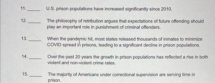 11 U S Prison Populations Have Increased Chegg Com   Image