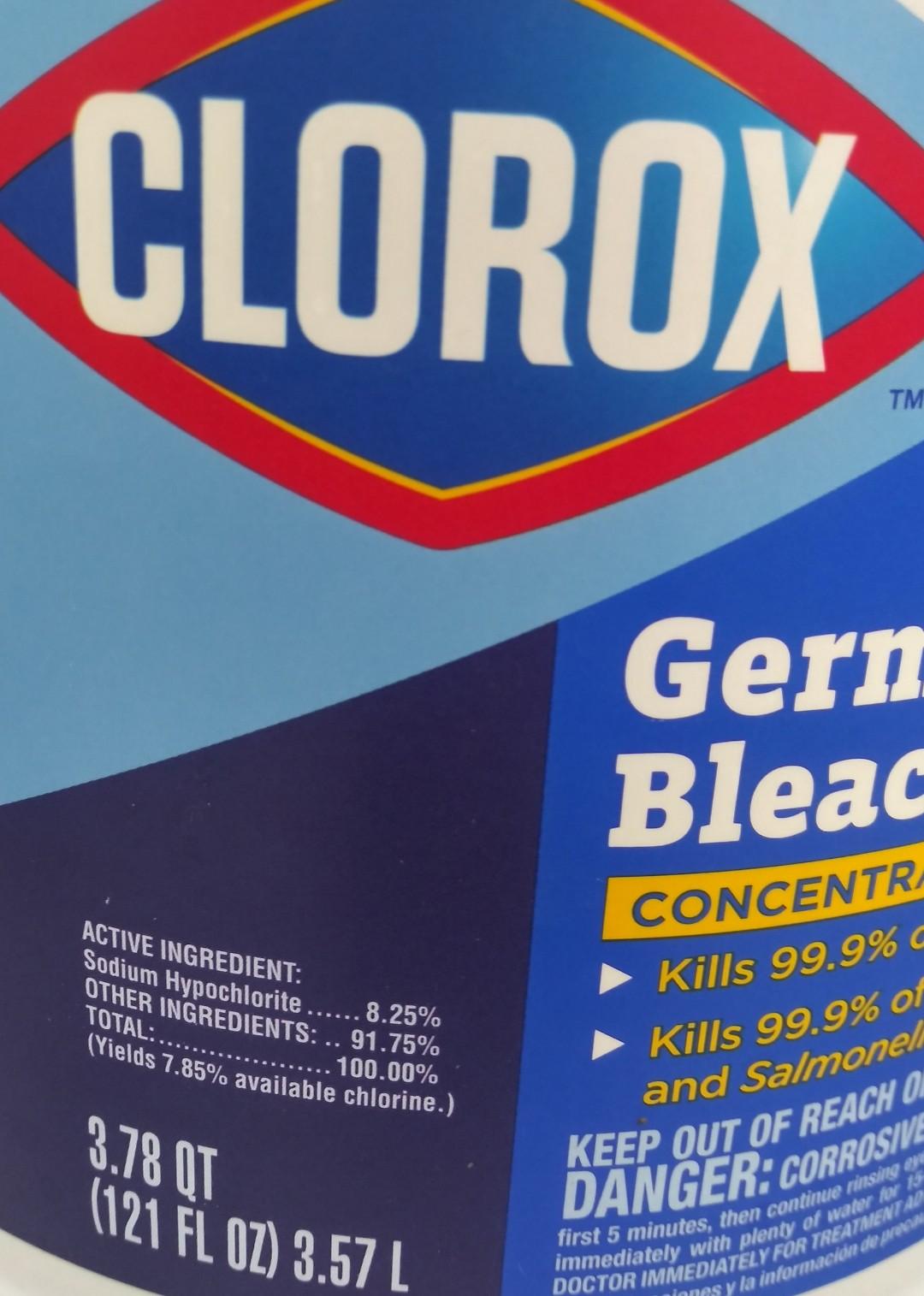 Solved CLOROX TM Gern Bleac ACTIVE INGREDIENT Sodium