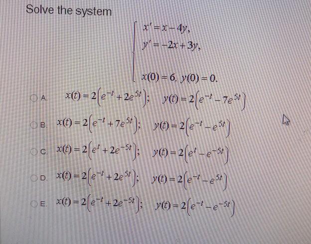Solved Solve The System X X 4y Y 2x 3y X 0 6 Chegg Com