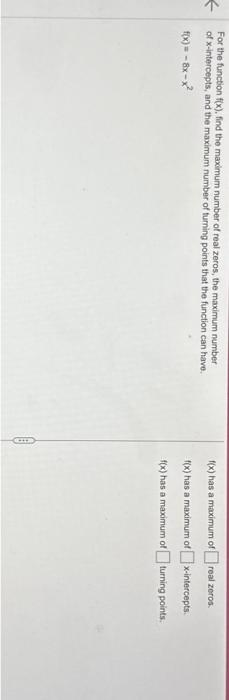 Solved For The Function \\( F(x) \\). Find The Maximum | Chegg.com