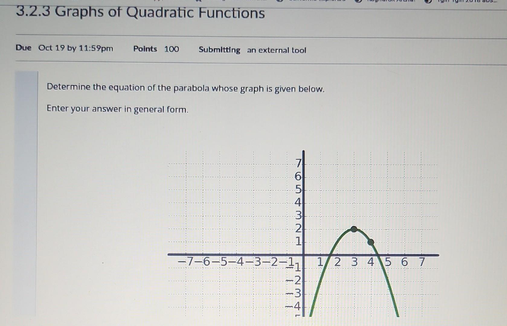 solved-determine-the-equation-of-the-parabola-whose-graph-is-chegg