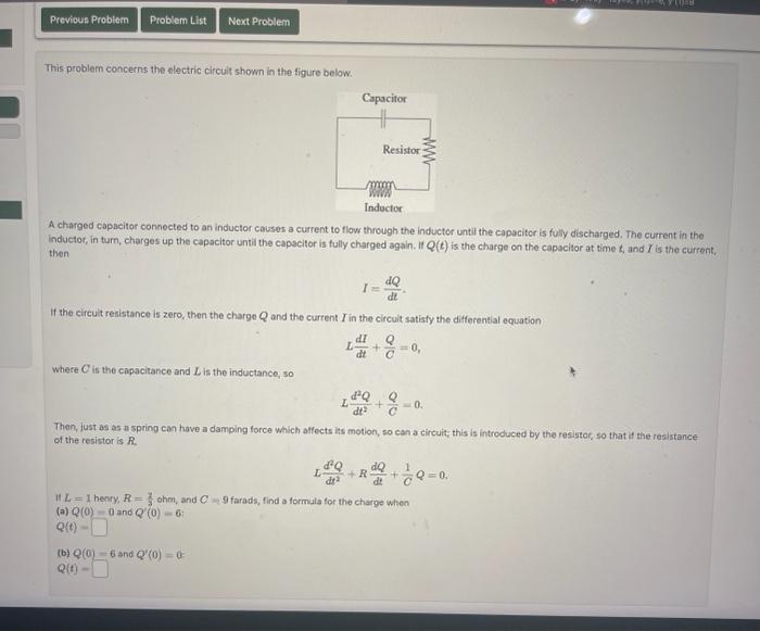 Solved This problem concerns the electric circuit shown in | Chegg.com