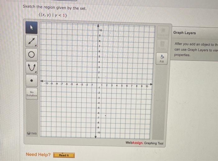 Solved Sketch the region given by the set. {(x,y)∣y