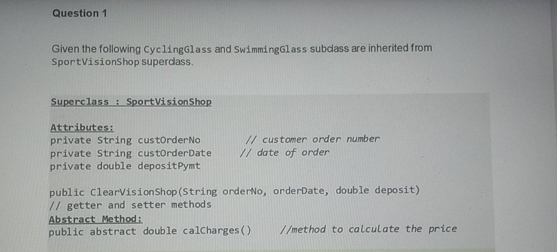 Question 2 a) Write JAVA codes for the following | Chegg.com
